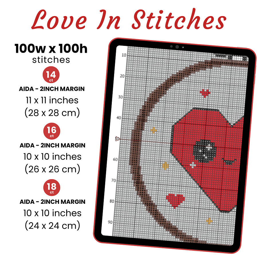 Love In Stitches Cross Stitch Pattern product image (2)