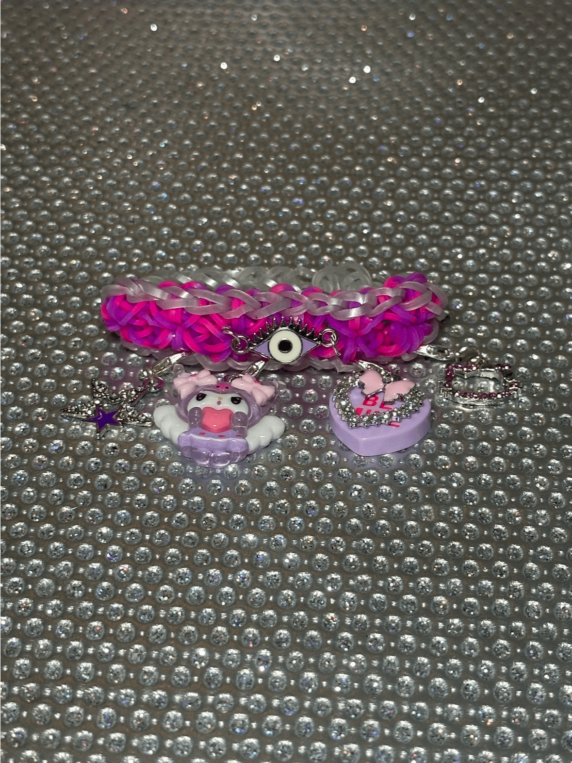 ‘Be Mine’ Angel Evil Eye Elastic Band Bracelet product image (4)