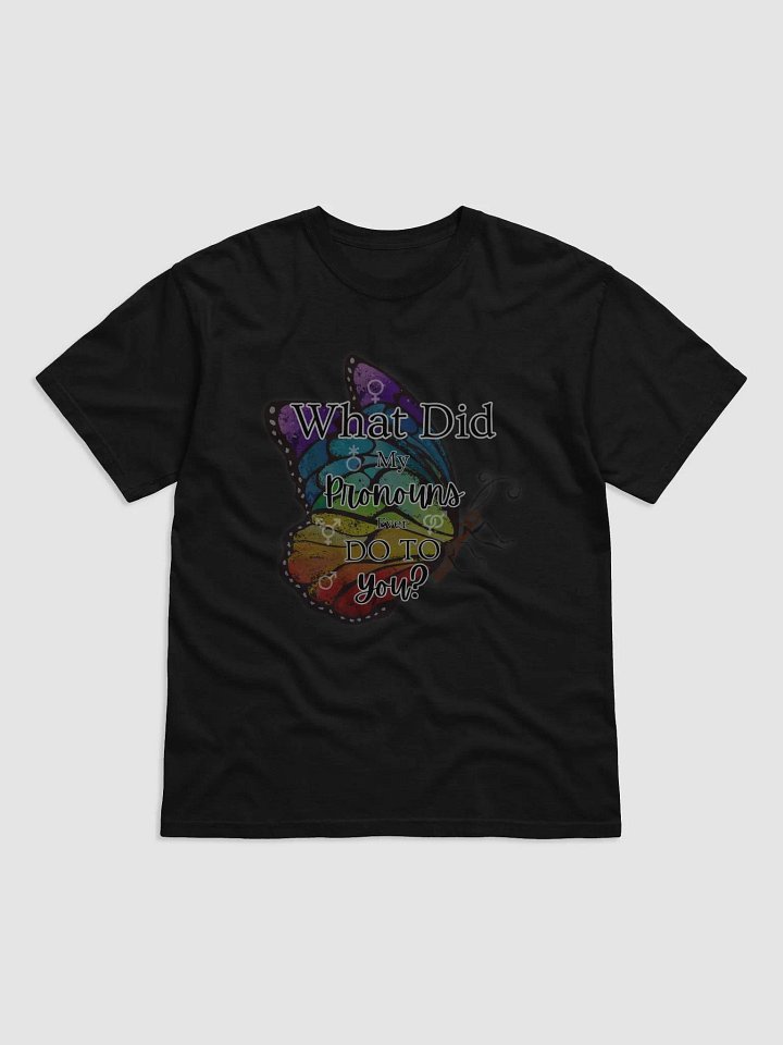 Rainbow Butterfly Pronoun Tee product image (1)