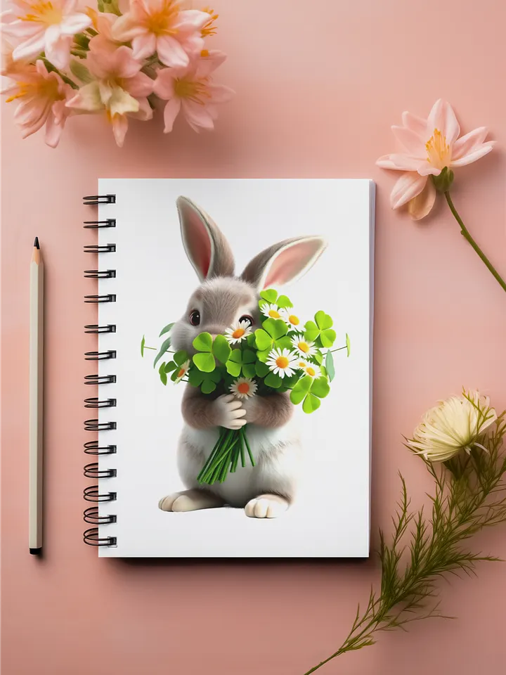 Little Lucky Bunny Spiral Notebook product image (1)