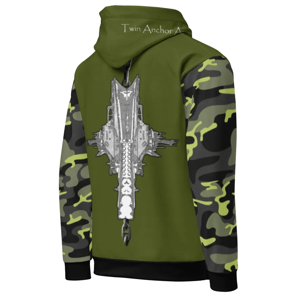 Camouflage & Green Foss double tug Sketch Hoodie product image (5)