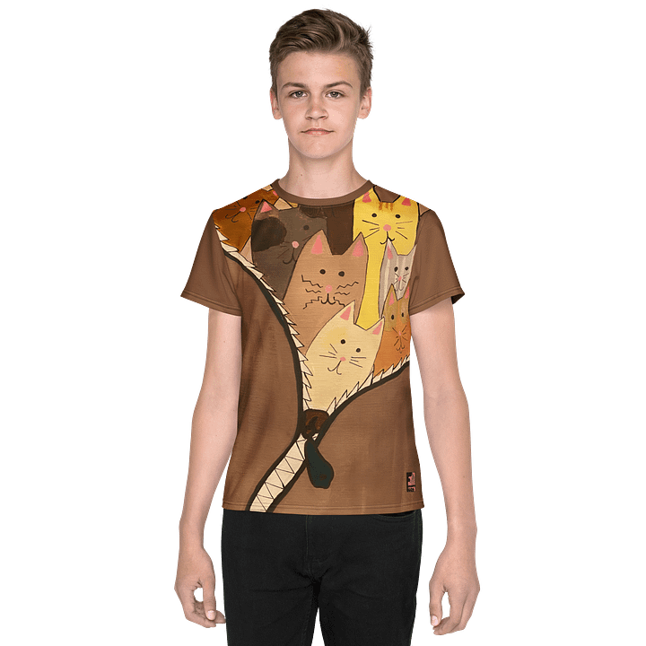 "Unleash The Cats" Youth Tee (Brown) product image (1)