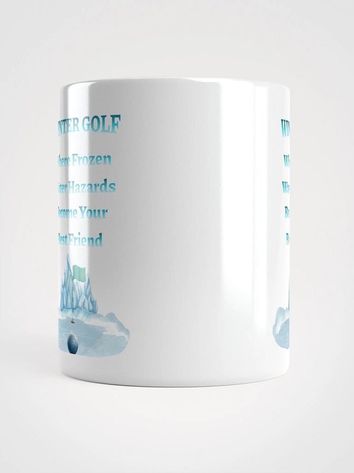 Winter Golf Funny Golfing Scene White Mug product image (4)