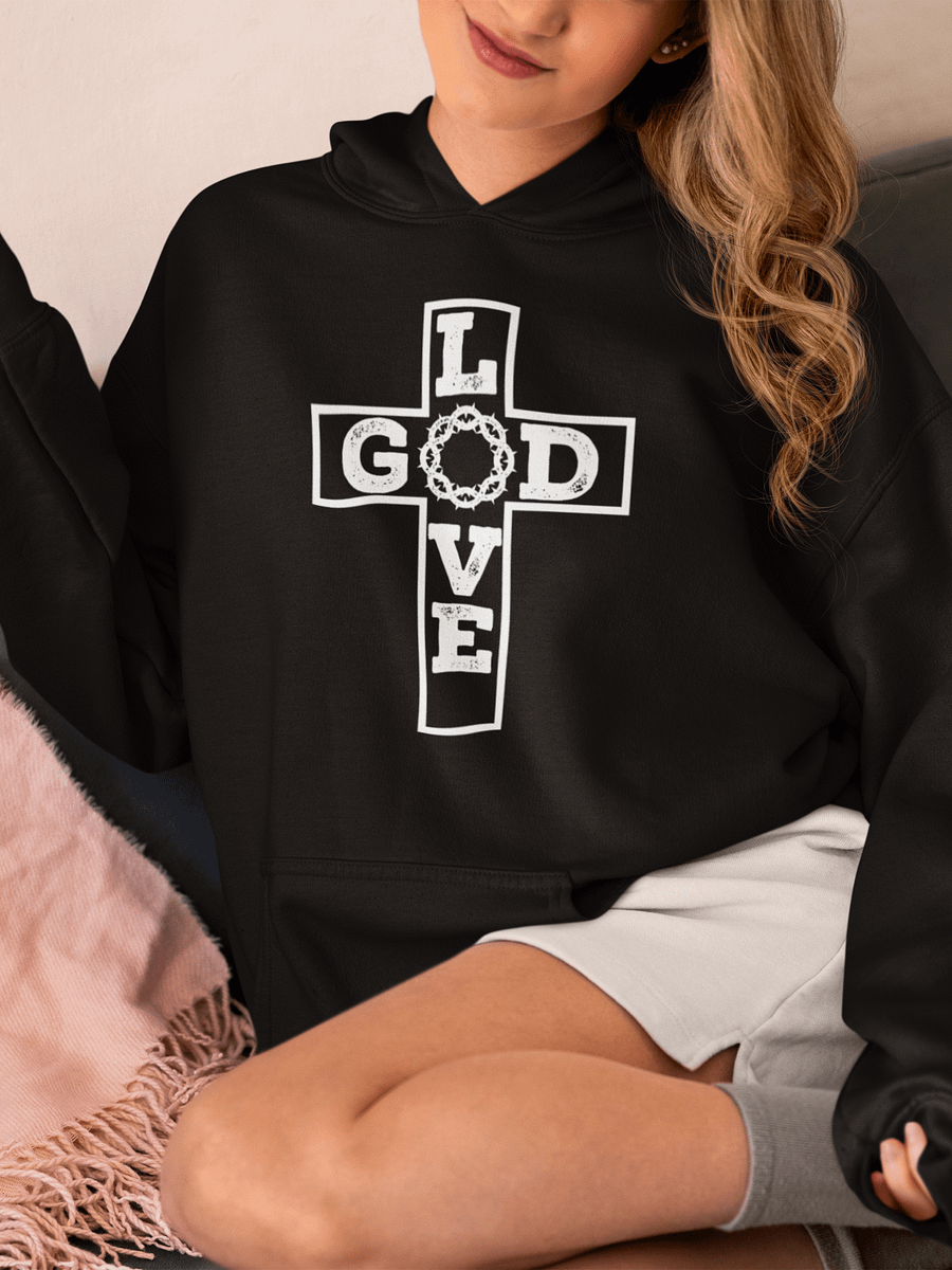 God Love: Cross is God Love Gildan Hoodie - Front/Back . product image (1)