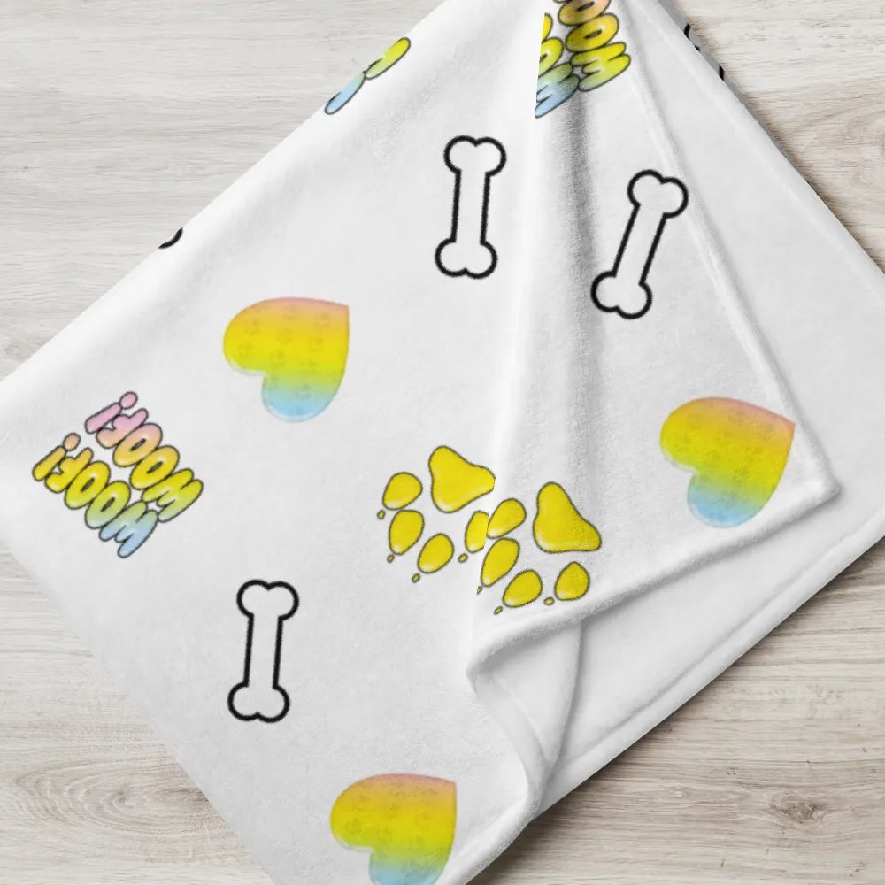 Pup Wrex Emojis - Throw Blanket product image (1)