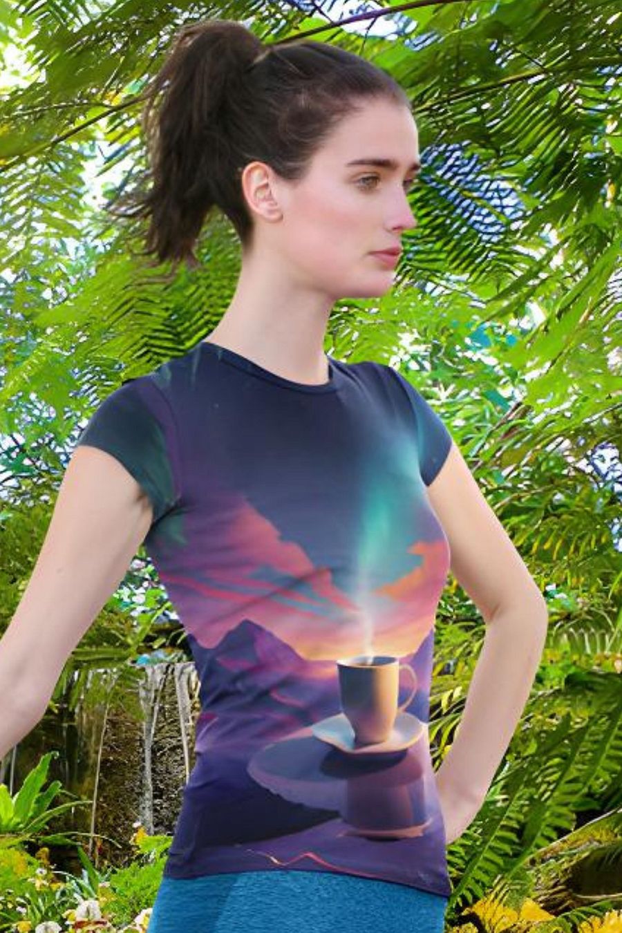Coffee Sunset All Over Print T-shirt product image (1)