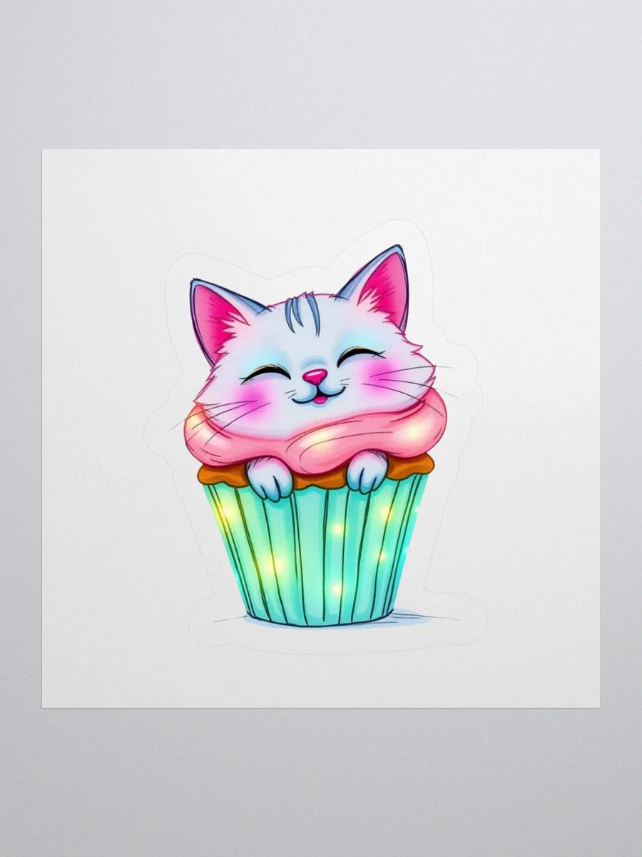 Cupcake Kitty Kiss Cut Stickers product image (2)