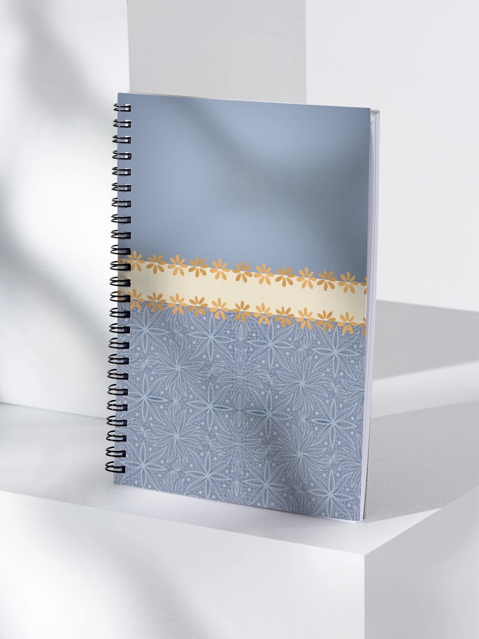 Blue Boho Style Bullet Journal – Spiral Notebook with Dotted Pages & Creative Planner product image (4)