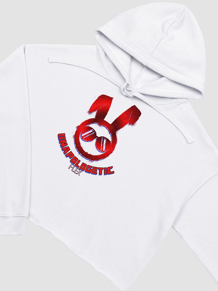 Unapologetic Flex Dripping Logo Design Crop Hoodie product image (1)