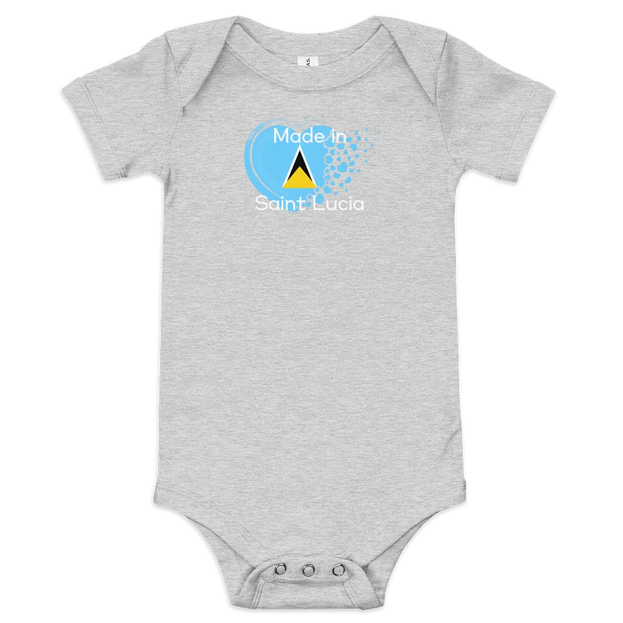 Saint Lucia Digital Heart Baby Onesie product image (4)