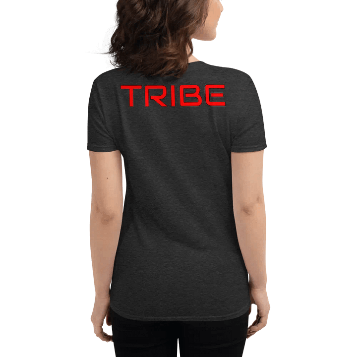 Women's CRT Paint Splatter Front | Red Tribe Back Print Gildan Middleweight T-Shirt product image (2)