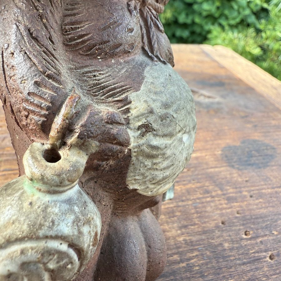 🎎 Vintage Japanese Tanuki Statue with Sake Flask & Ledger – Japan Antique Roadshow product image (8)