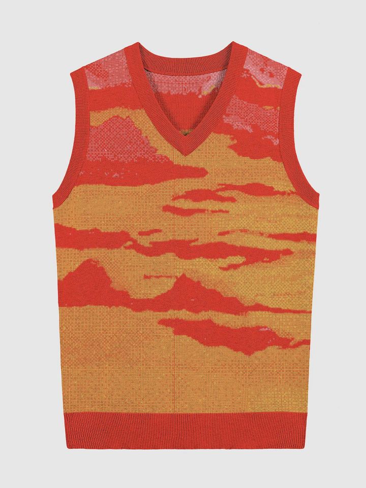 Sunset Serenity V-neck Sweater product image (1)