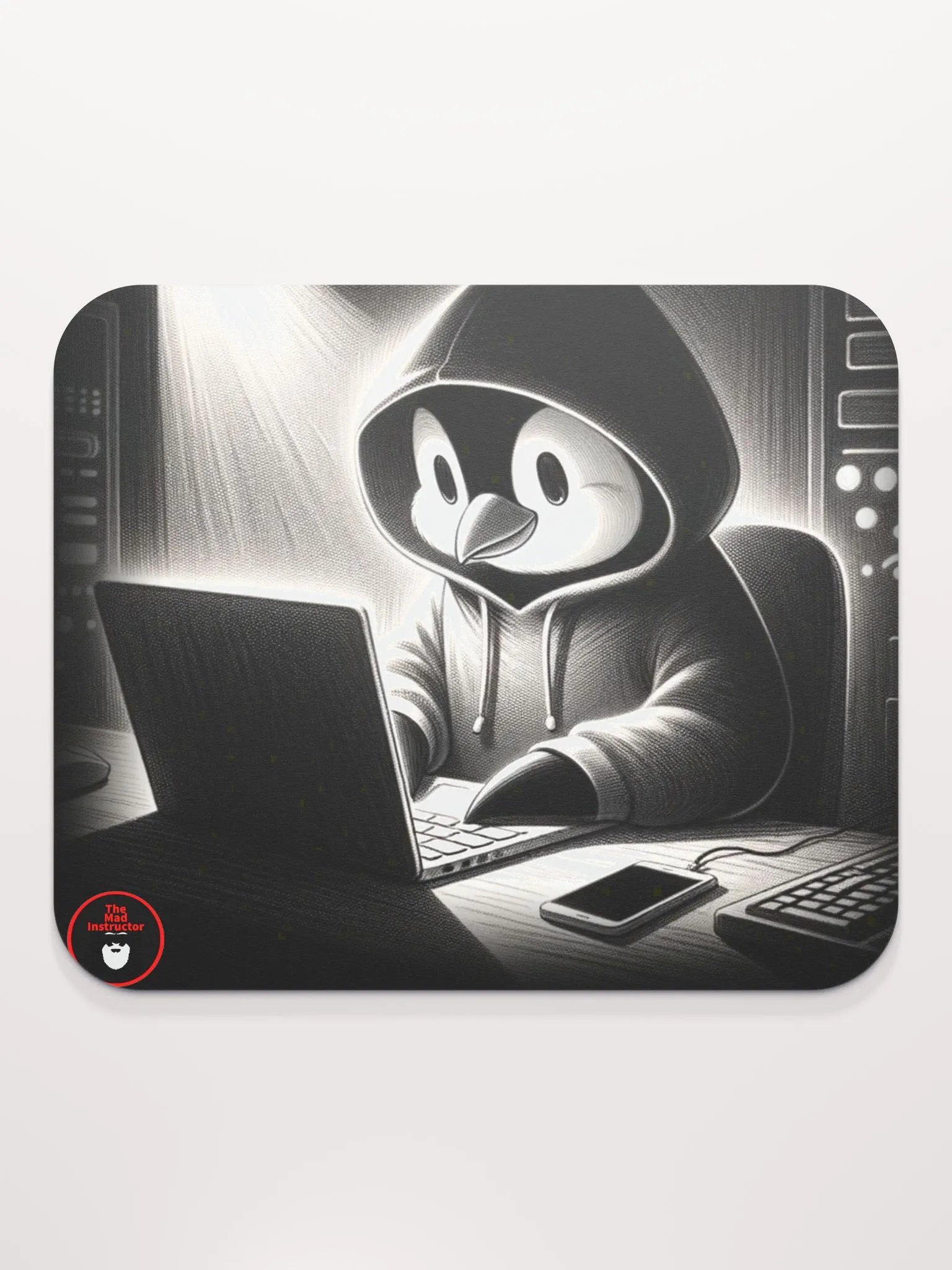 Late night study penguin - Mousepad! product image (2)
