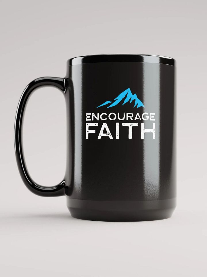 Encourage Faith Black Glossy Mug product image (1)