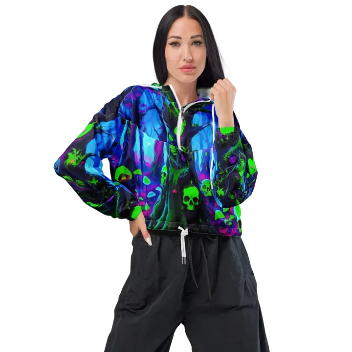 Neon Skull Forest Women's Windbreaker product image (1)