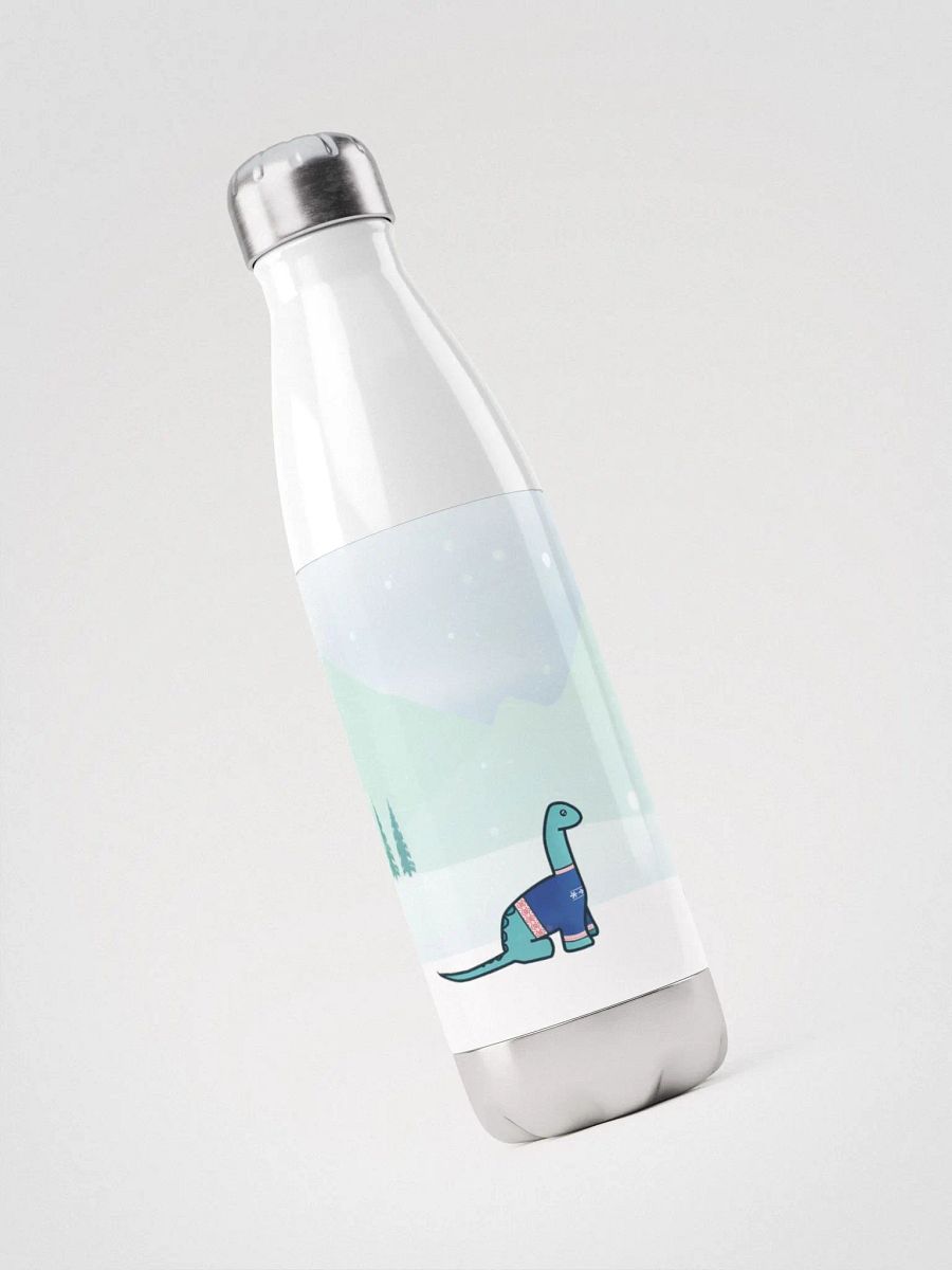 Dino & Brain in Sweaters - Steel Water Bottle product image (3)