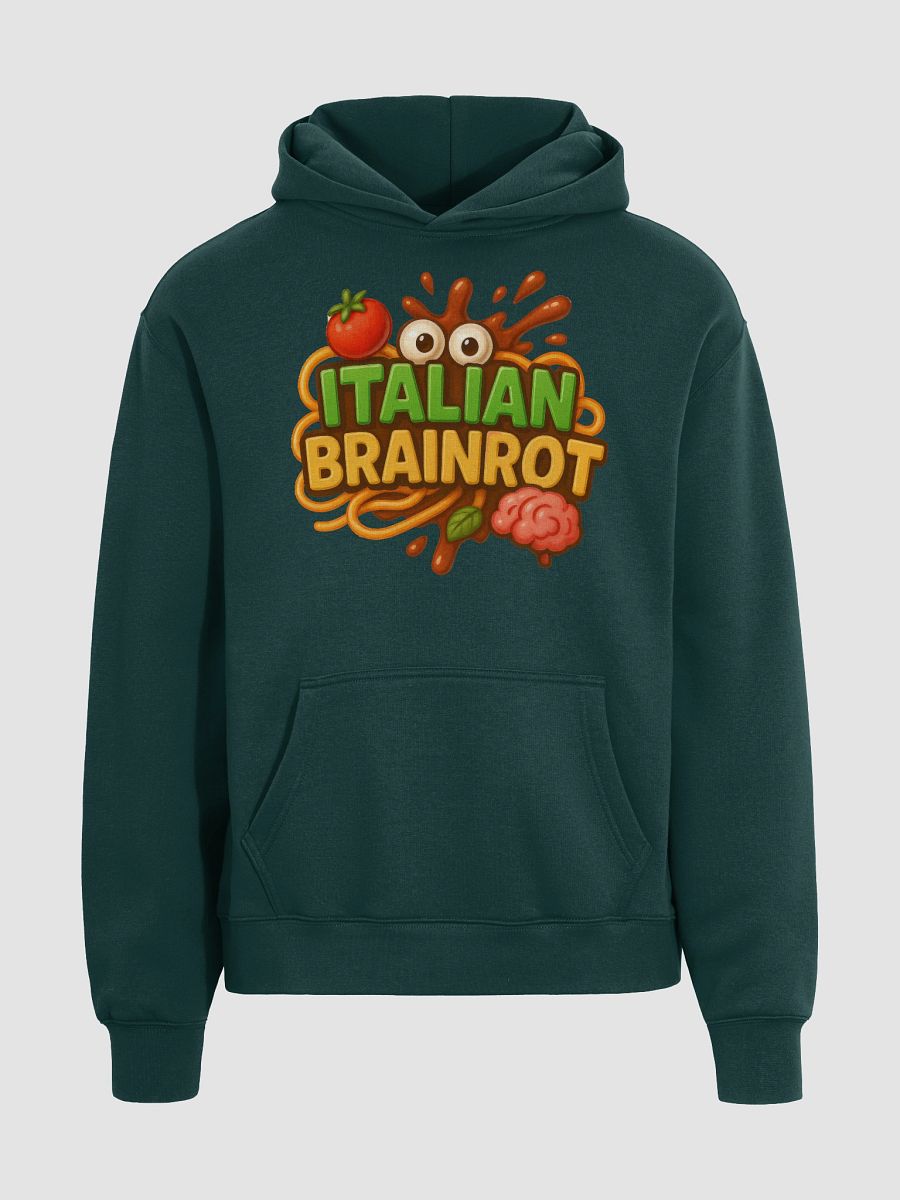 🧠 Italian Brainrot Logo Premium Oversized Hoodie 🇮🇹 product image (12)