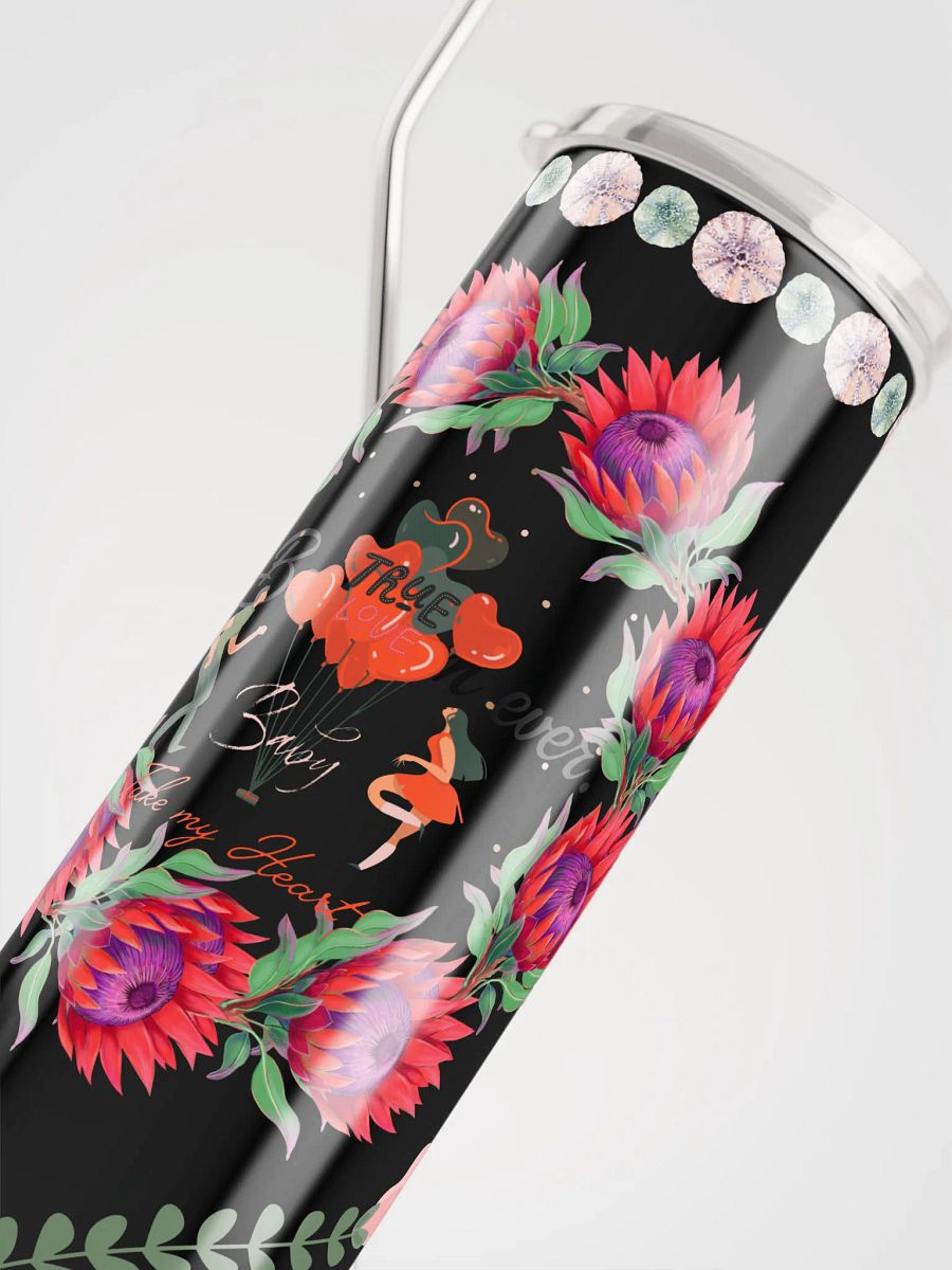 20 oz Stainless Steel Tumbler with reusable Straw, leak proof cup lid, True love Tumbler for women, mug, portable Bottled Water Bottle. product image (4)