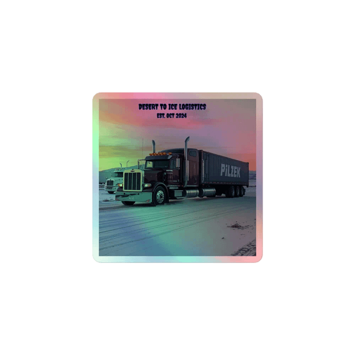 DESERT TO ICE LOGISTICS Trucking Holographic Sticker Sheet product image (1)