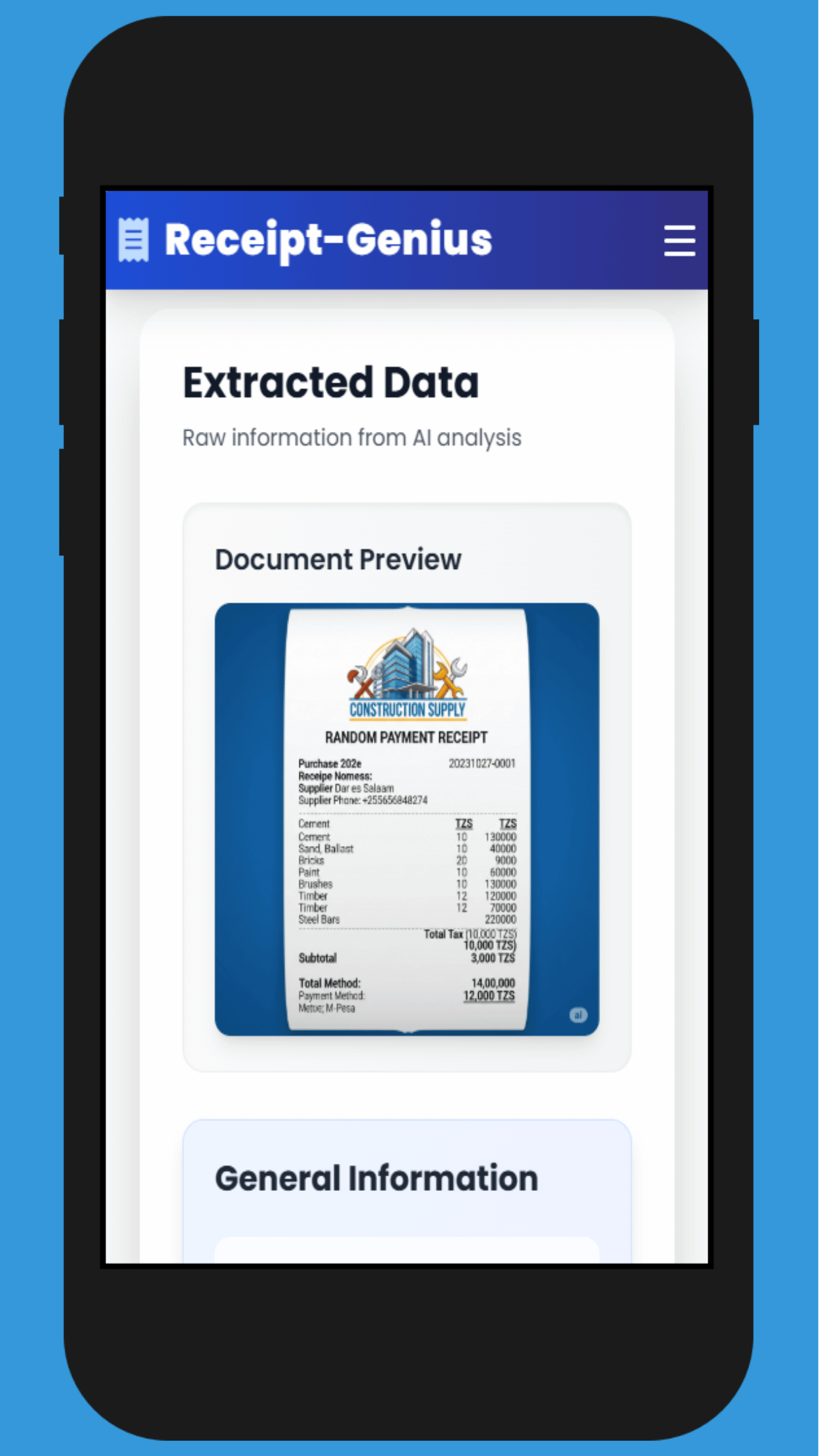 Scan and Digitize Financial Receipts AI software product image (1)