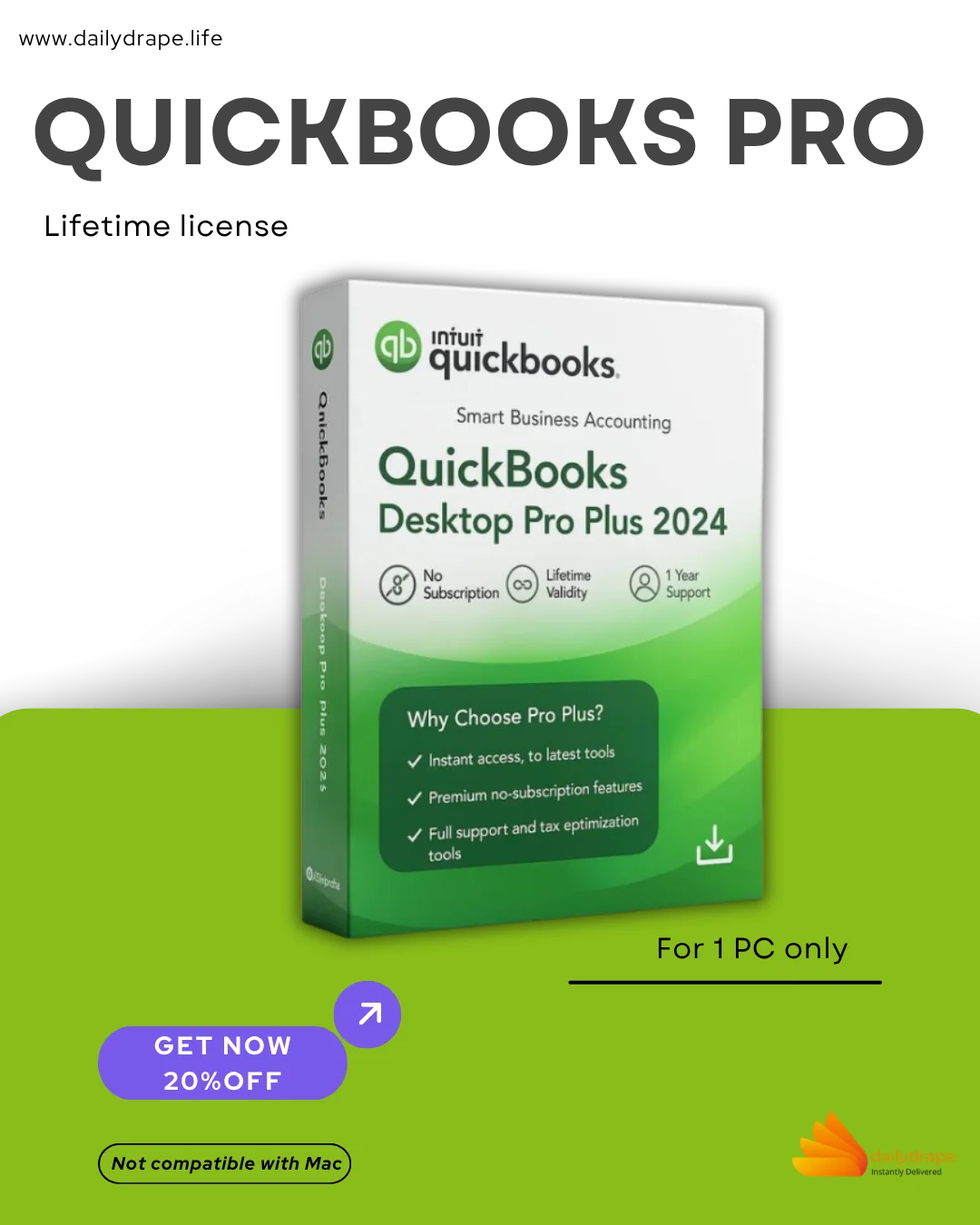 Quickbooks Desktop Premier Plus 2024 Lifetime license product image (1)