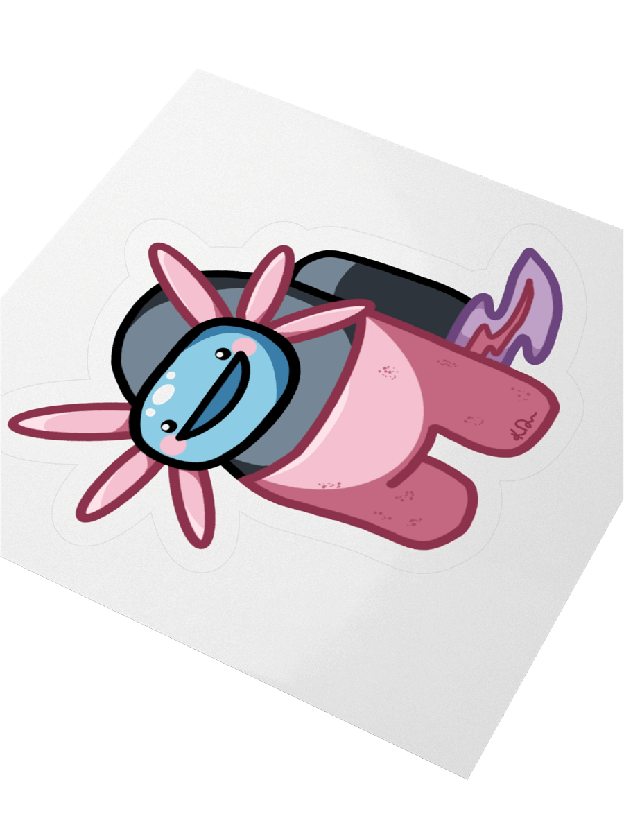 Axolotl Bean Body Sticker product image (3)