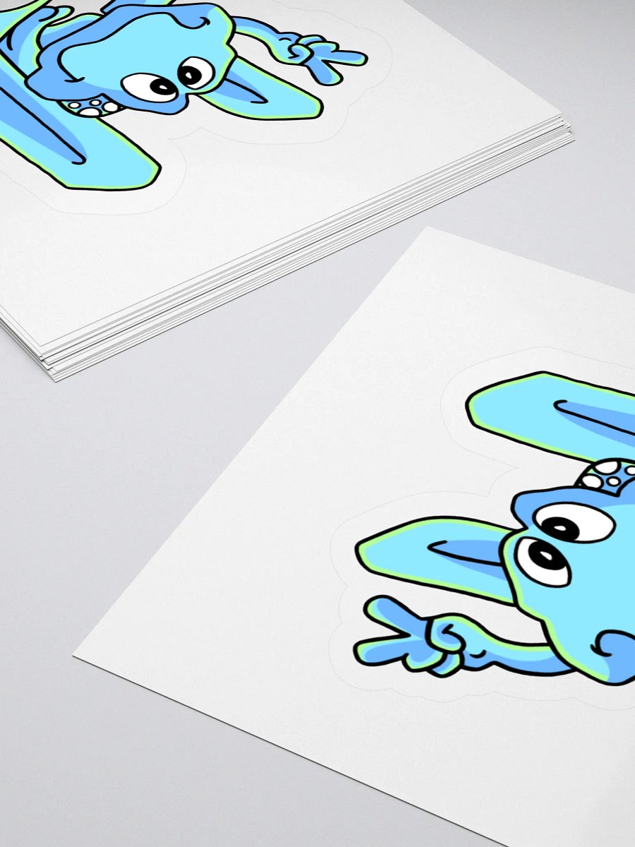 Peace frog blue sticker product image (4)