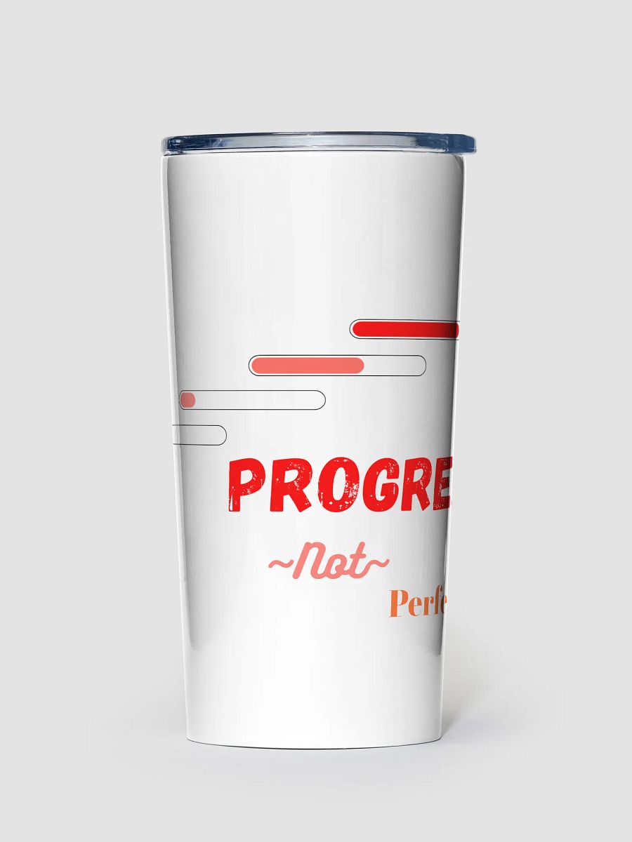 Red 20 oz Stainless Steel Tumbler: Progress, not Perfection product image (1)