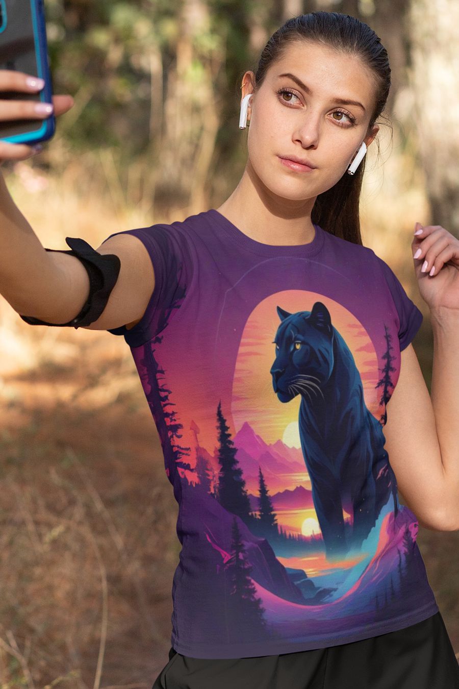 Cougar Panther Sunset All Over Print T-shirt product image (1)