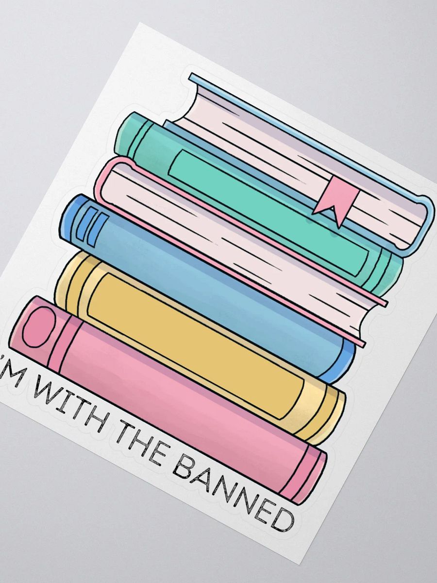 I'm With the Banned Book Stack Sticker product image (2)