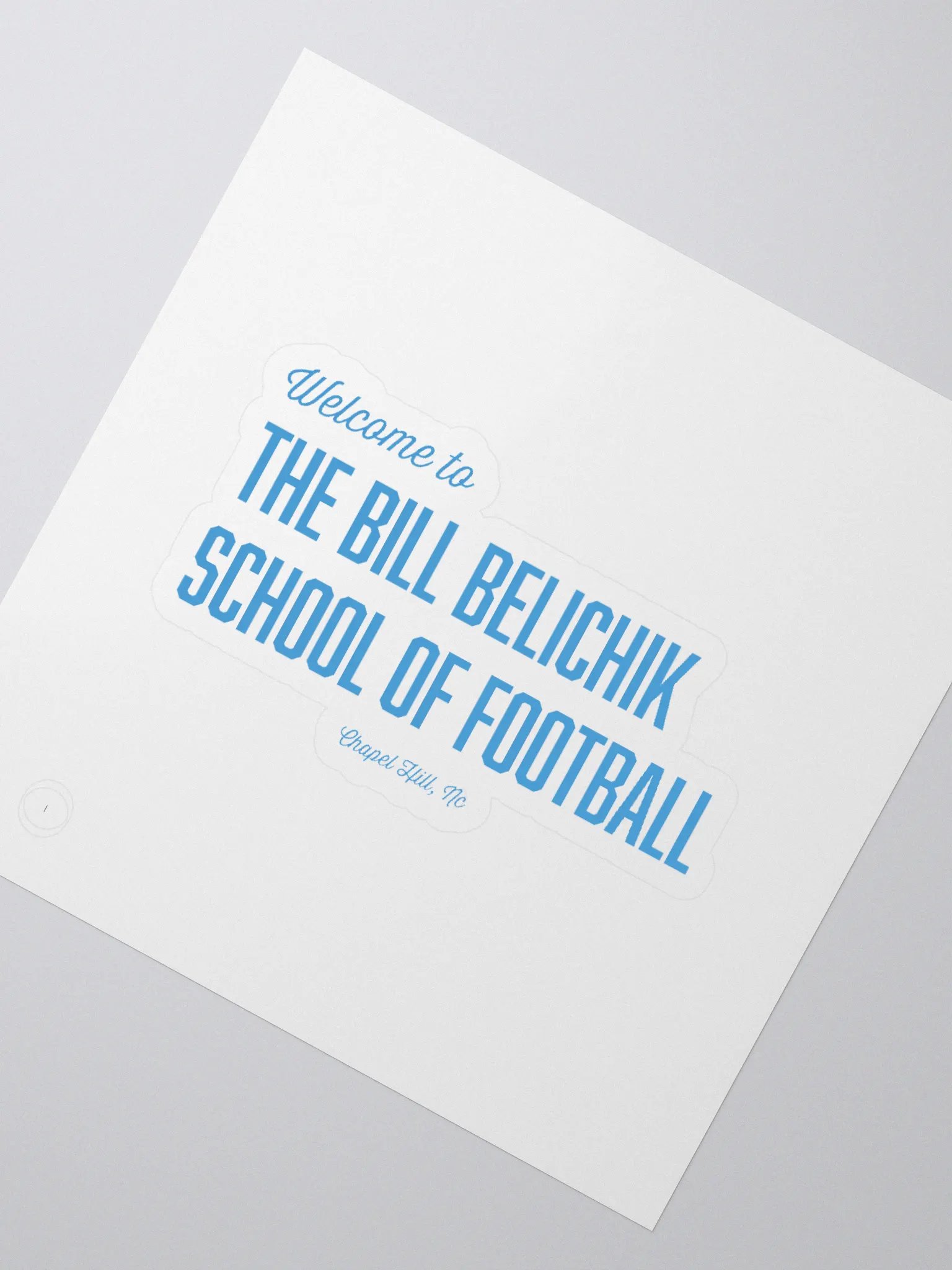 Welcome to the Bill Belichik School of Football Sticker (Blue) product image (2)