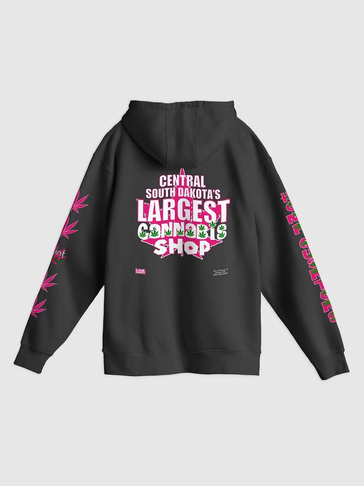 Hemp Quarters Pink Front/Read/Sleeves Black Hoodie product image (2)