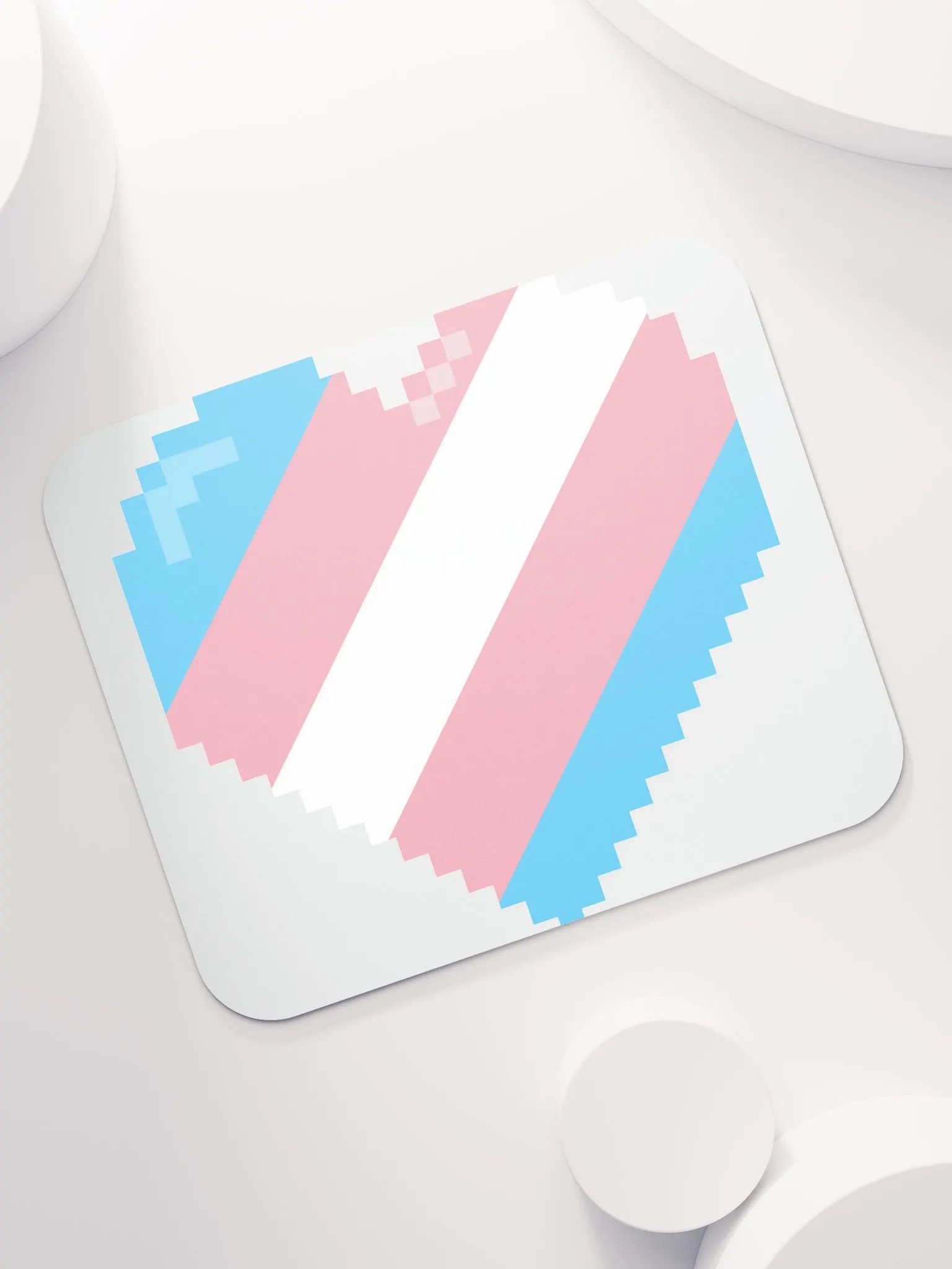 Trans heart Mouse pad product image (7)