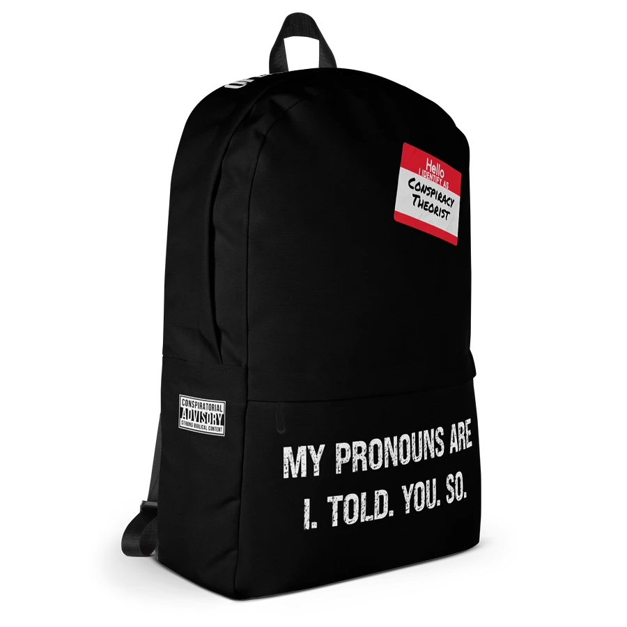 “Conspiracy Pronouns” Back Pack product image (20)