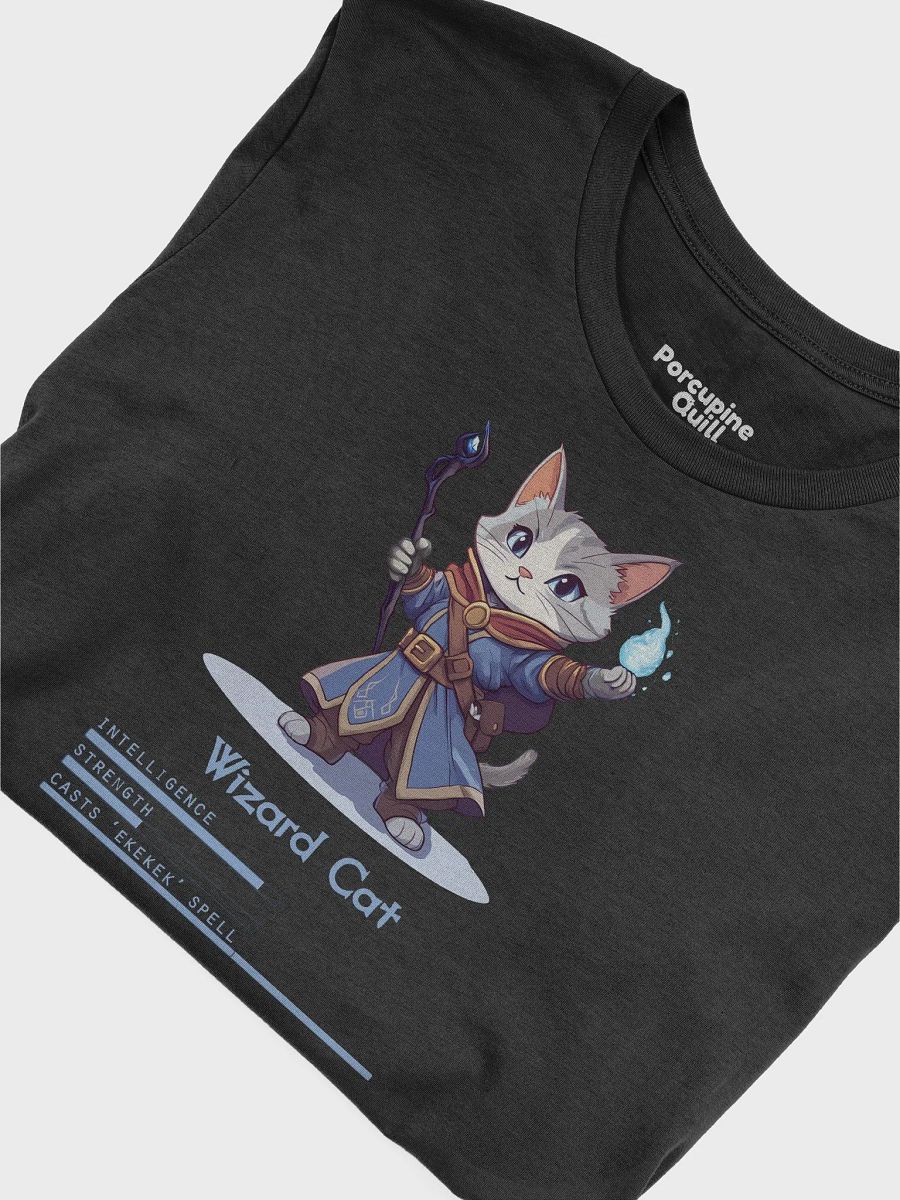 RPG Wizard Cat unisex short sleeve T-shirt for gamers and cat lovers product image (17)