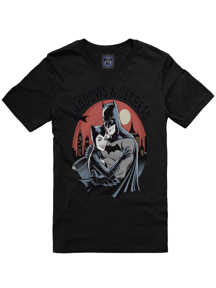 Shadows & Secrets: Batman & Catwoman Midnight Embrace T-Shirt product image (1)