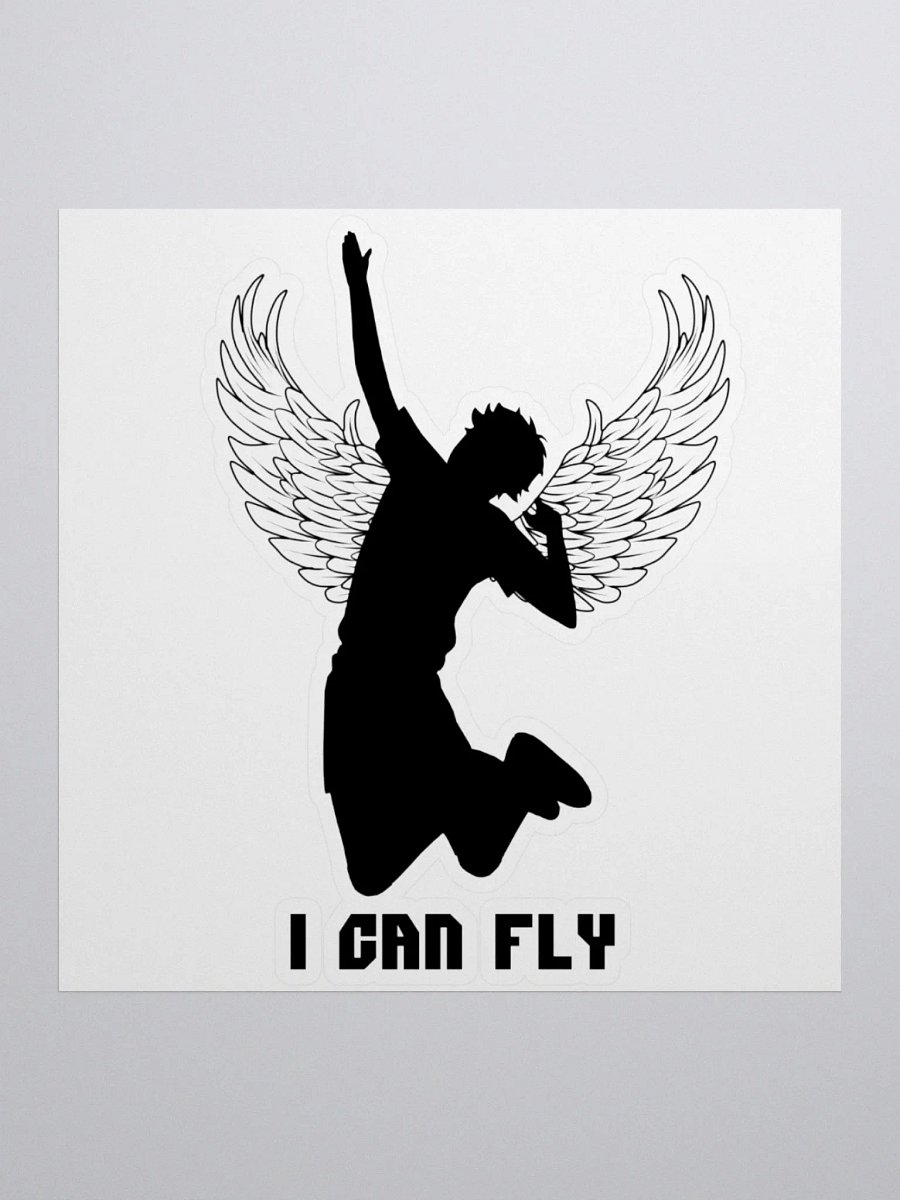 Hinata 'I Can Fly' Black Sticker product image (1)