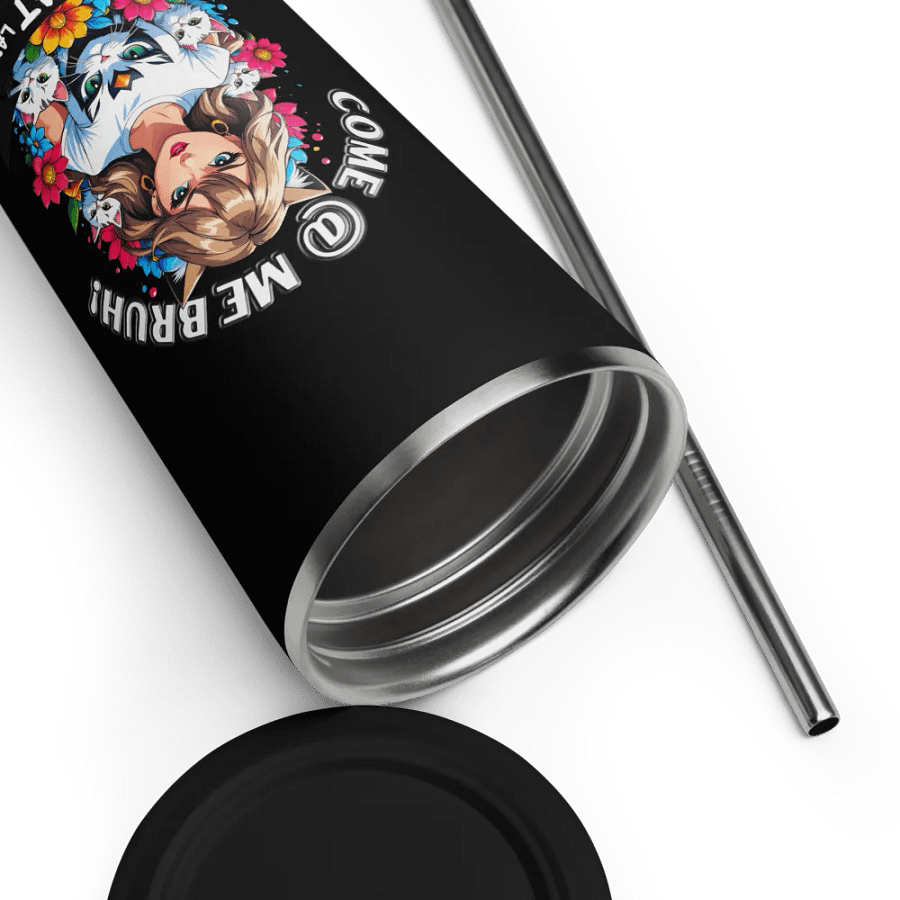 Childless Cat Lady 20 oz Tumbler Cup - Black - Insulated Tumbler with a Straw product image (9)