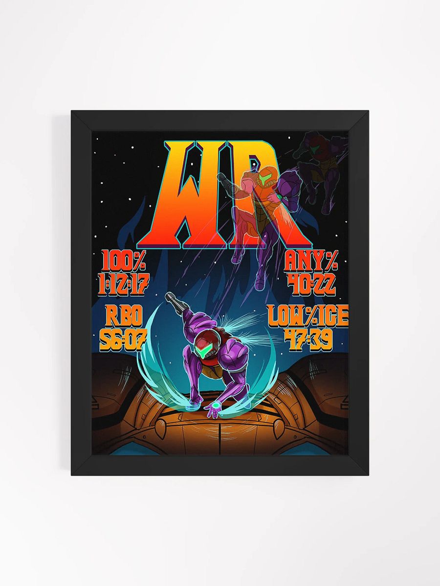 4/4 No Major Glitches World Records Illustration Framed Poster product image (1)
