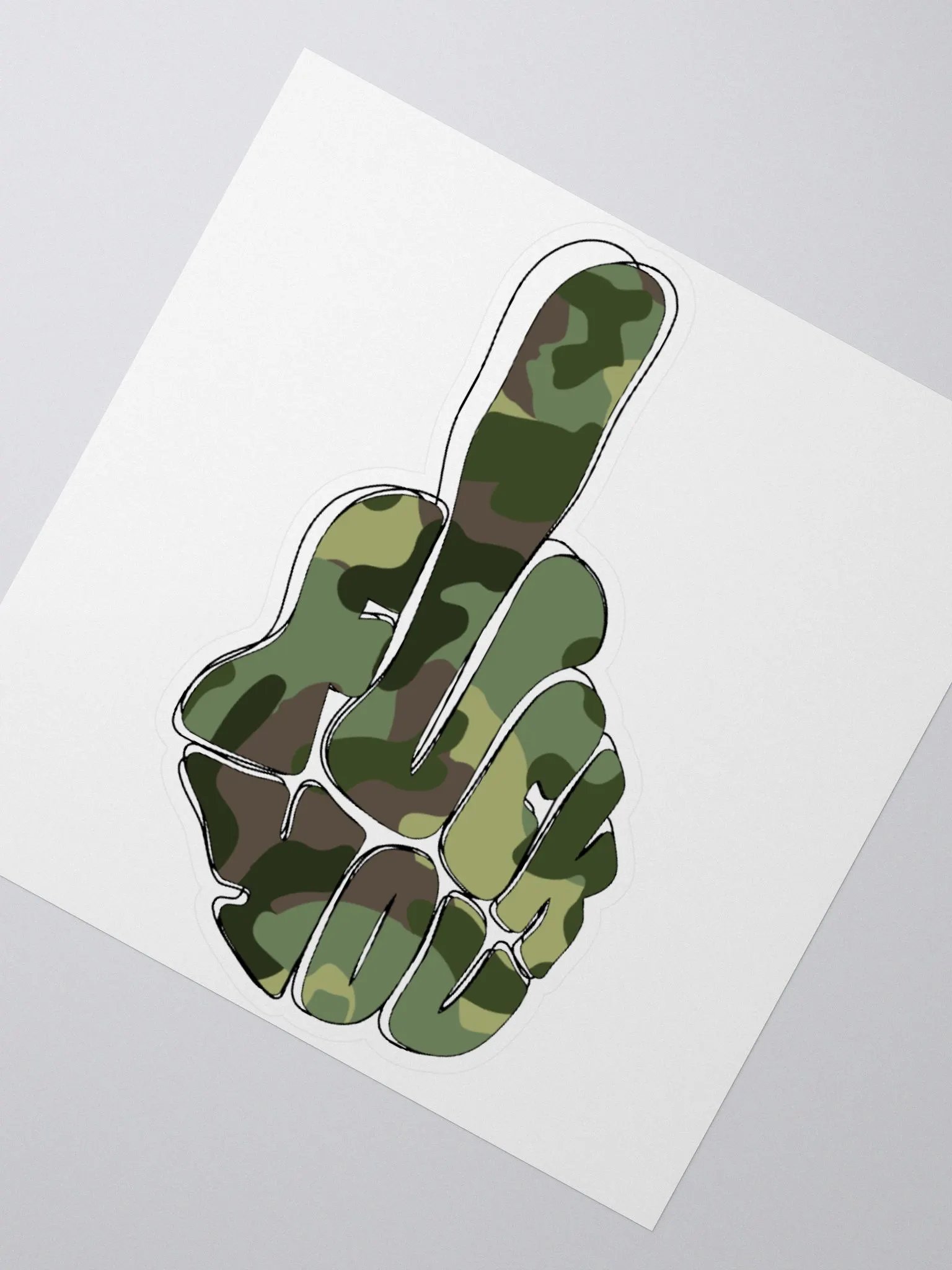 FU Camo 'The Finger' Sticker product image (5)