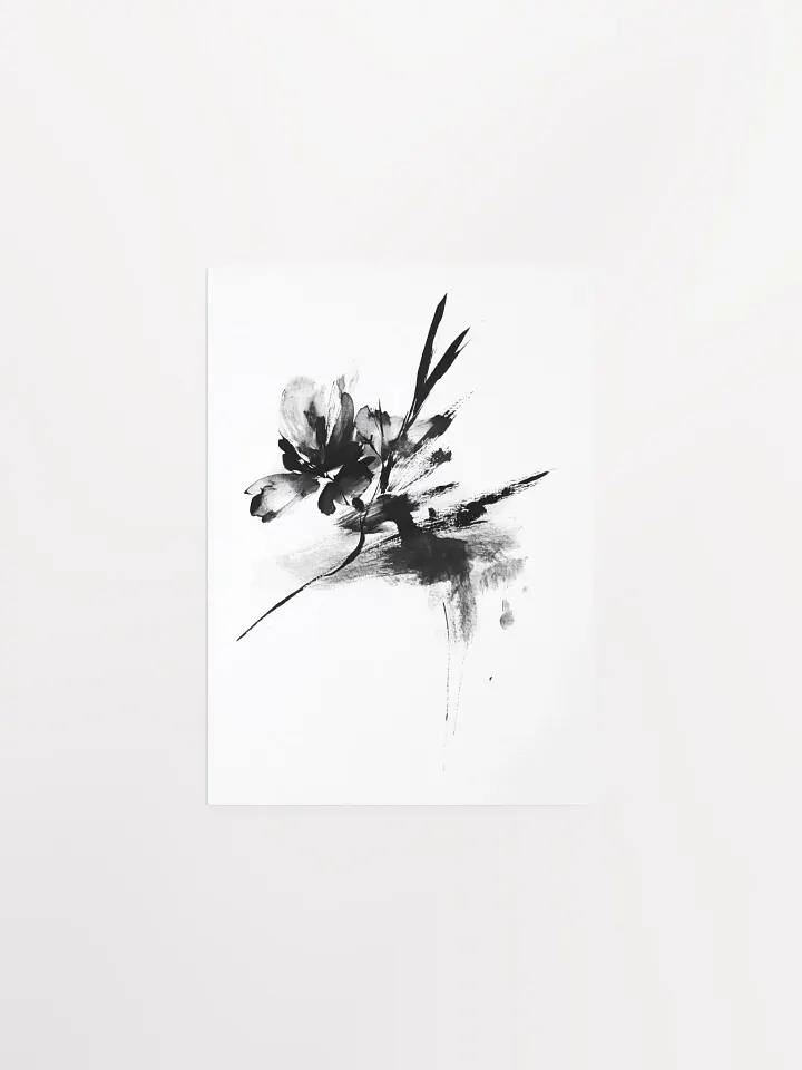 Ink Bloom IV: Monochromatic Floral Art Print product image (1)