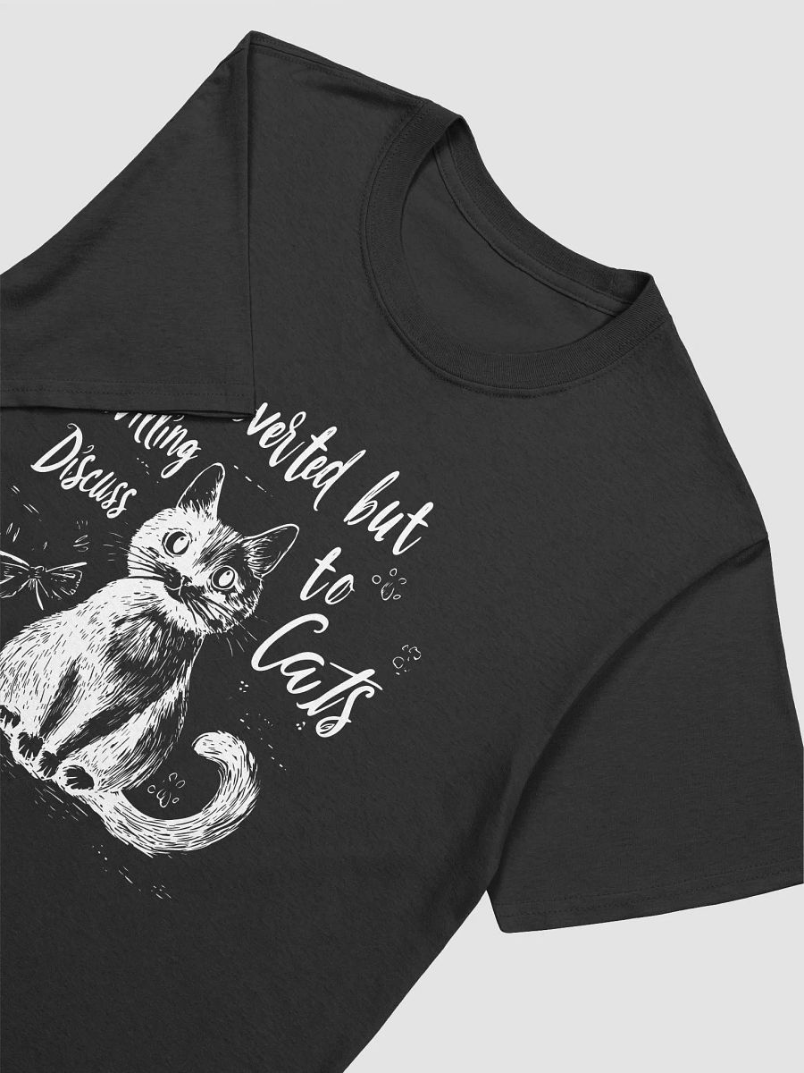 Introverted but Willing to Discuss Cats - Midnight Edition | Unisex T-Shirt product image (3)