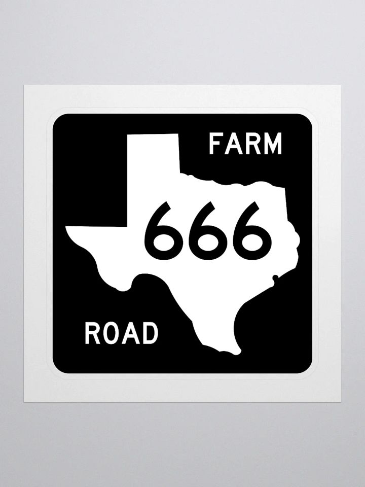 Texas Farm Road Sign FM 666 Sticker product image (1)