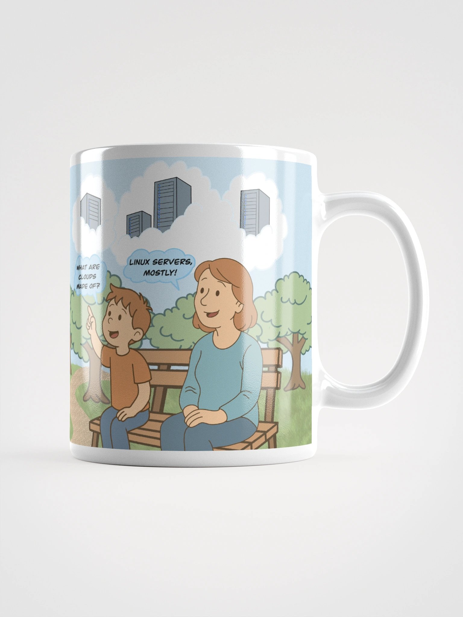 Linux servers White Glossy Mug product image (1)