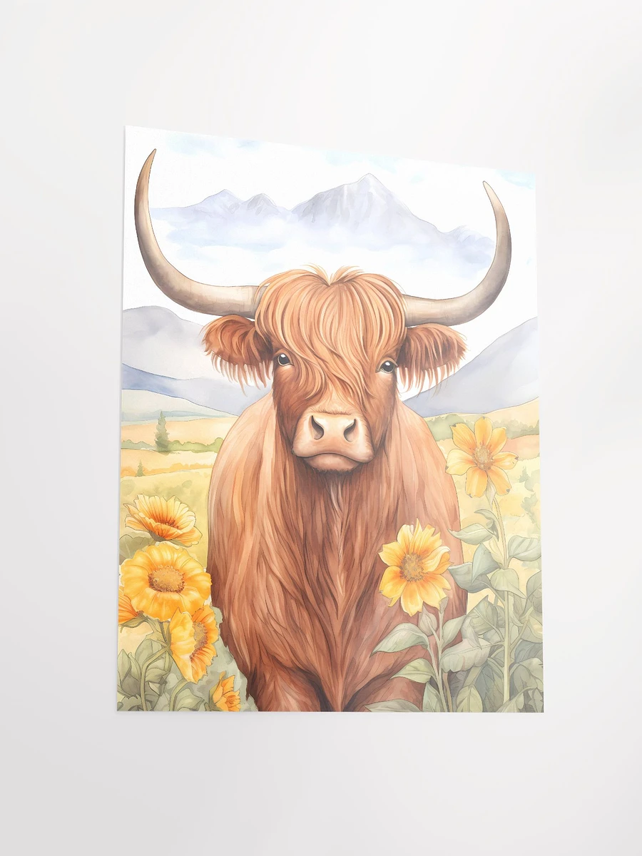 Highland Cow Floral Poster product image (6)