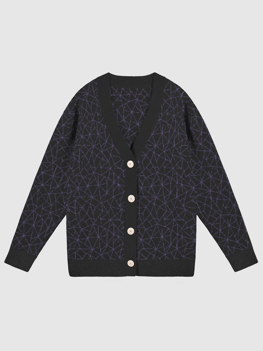 Purple Black Geometric Cardigan Sweater product image (13)