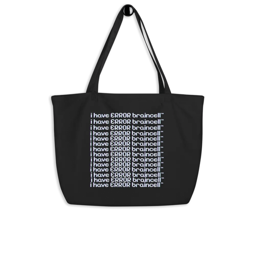 large error braincell tote - black product image (4)
