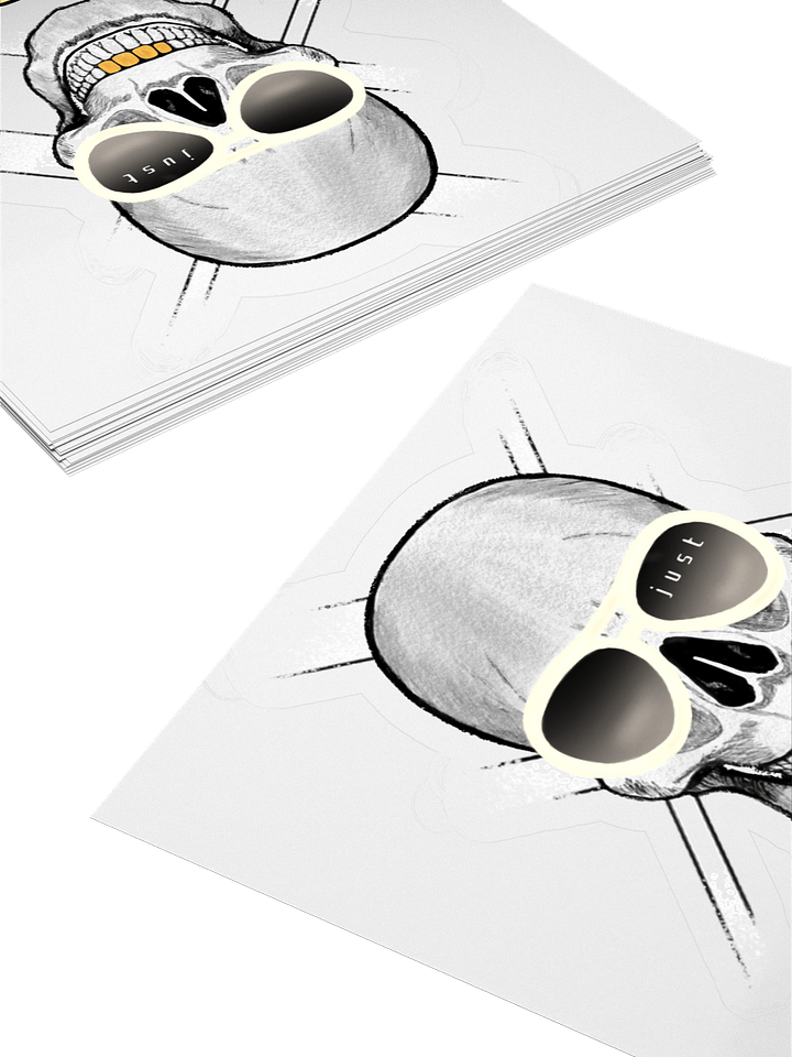 Just Be Cool Skull Sticker product image (1)