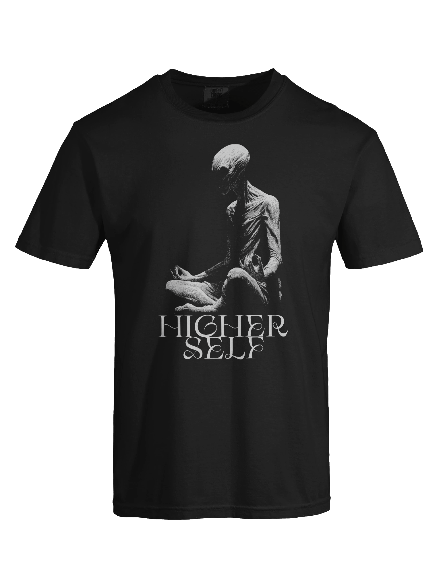HIGHER SELF, Meditating Alien Extraterrestrial, UFO, UAP, Meditation, spiritual soul T-Shirt product image (7)